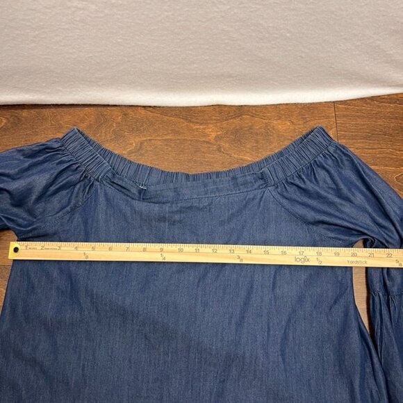 Off-The-Shoulder Denim Top By Ellison Size: Large - Picture 8 of 8